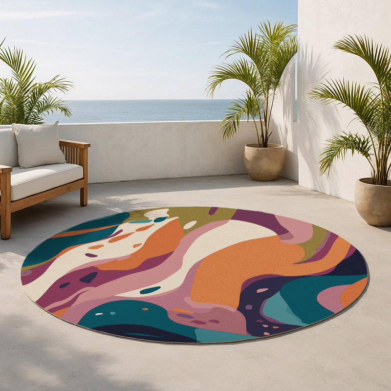 Tapis intérieur et extérieur Prism Arc, Rond 5 pi