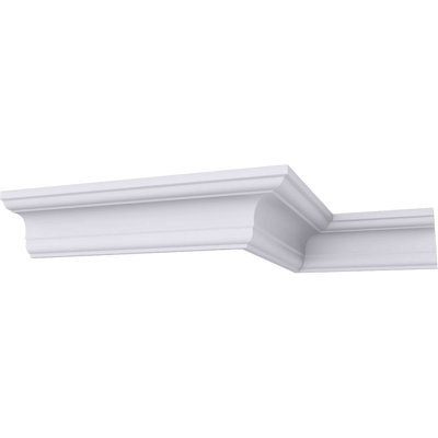 Endurathane Jefferson Traditional Crown Moulding, 2 1/4"H x 2 1/4"P x 3 1/4"F x 94 1/2"L, Factory Primed