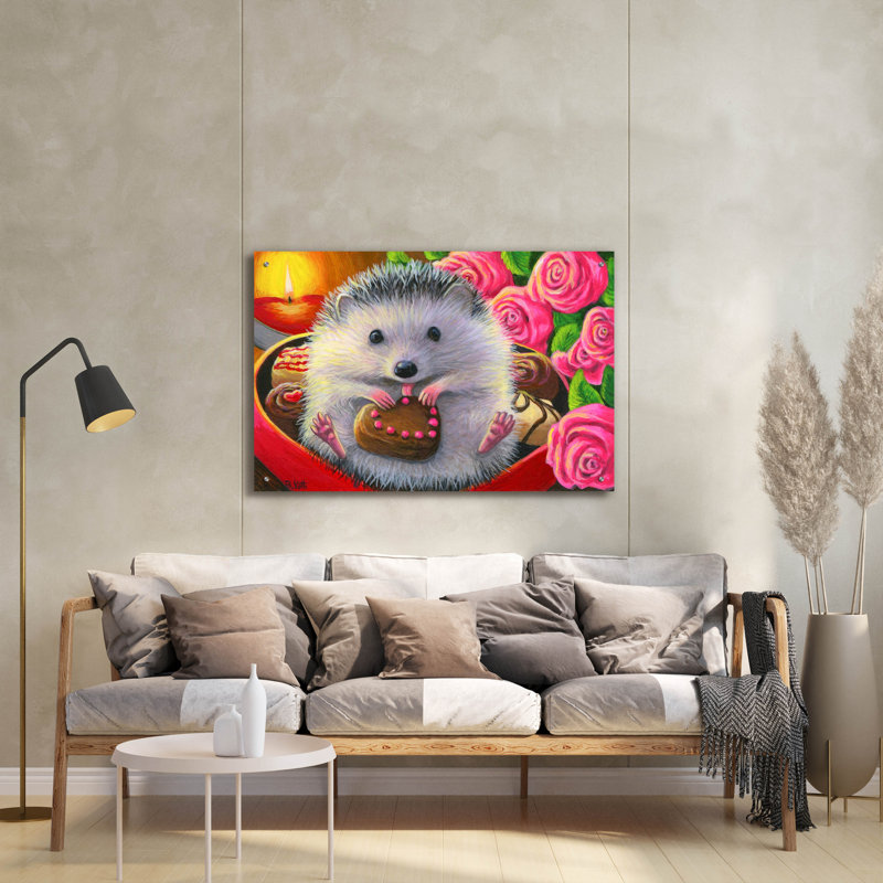 «Valentine Sweets» par Bridget Voth, art mural en verre acrylique, H 24 po x l 36 po x P 0,2 po