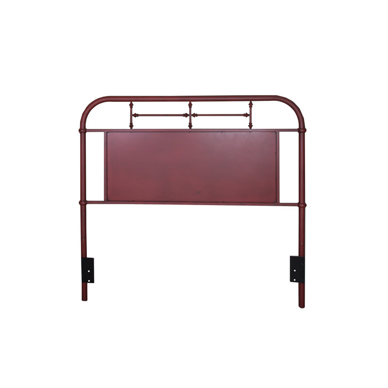 Edmund Open-Frame Metal Headboard, Red, Queen