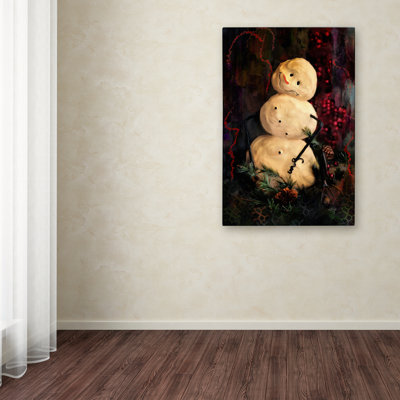 «Forest Snowman», reproduction d'art sur toile tendue Kuehn