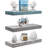 Sorbus 16" Long Floating Shelves with Invisible Mounting - Set of 3, Blue/Gray/White-163199770