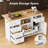 Updated Height Kitchen Island with Drop Leaf and Charge Station