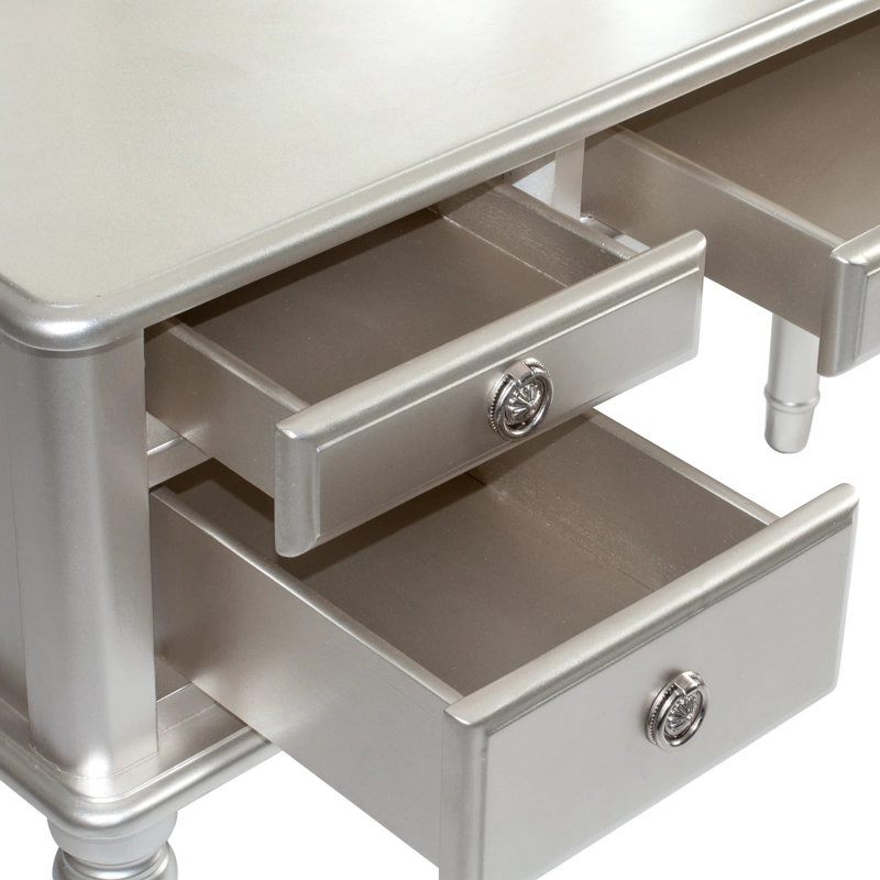 Coiffeuse avec miroir Torrance, Argent ‑ incorrect