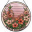 Panneau de vitrail 12 "H Peach Blossoms-1153827193