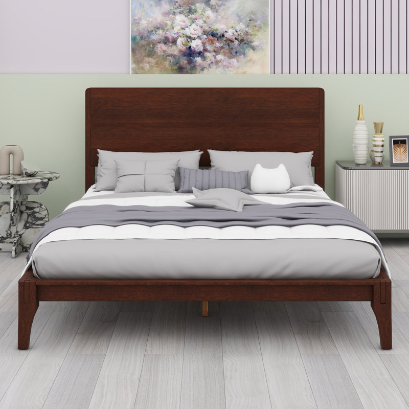 Lit plateforme Wood, Chocolat