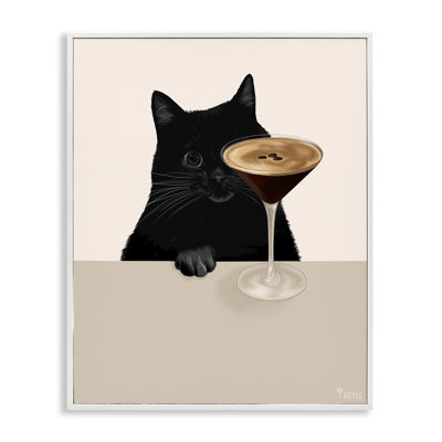 Art de chat et de martini espresso par Tara Royle