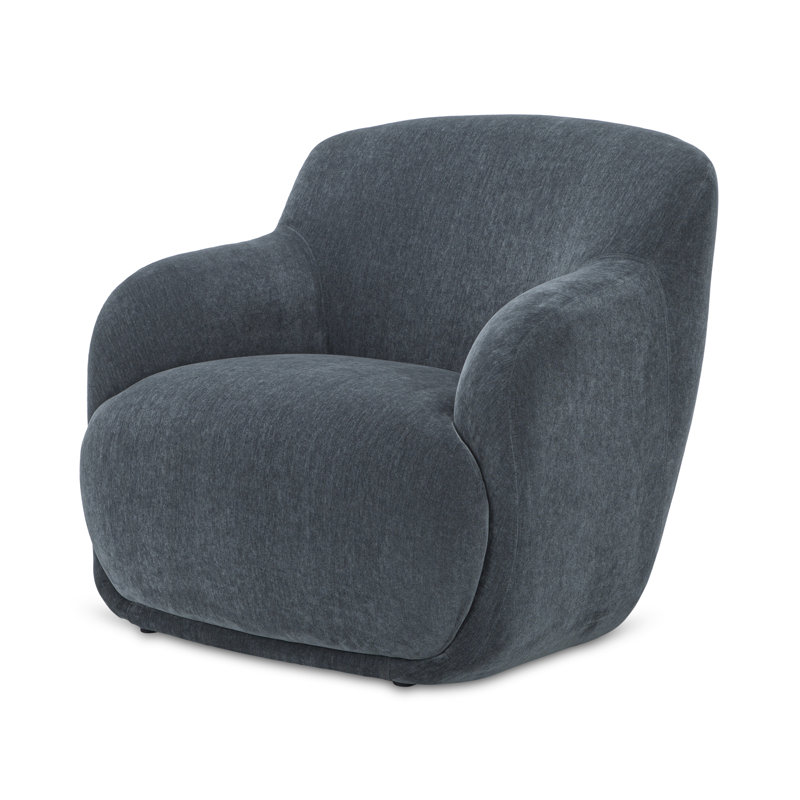 Laci Lounge Chair, Slate Blue Chenille