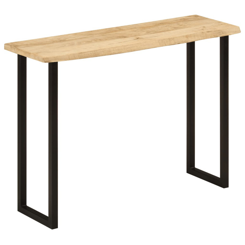 Adalis 105cm Solid Wood Top Console Table, Black