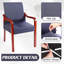 Housse pour fauteuil de salle à manger extensible avec accoudoirs - [Couleur] - Avec accoudoirs / Ajustement extensible / Tissu en soie / Lavable / Style Mid-Century