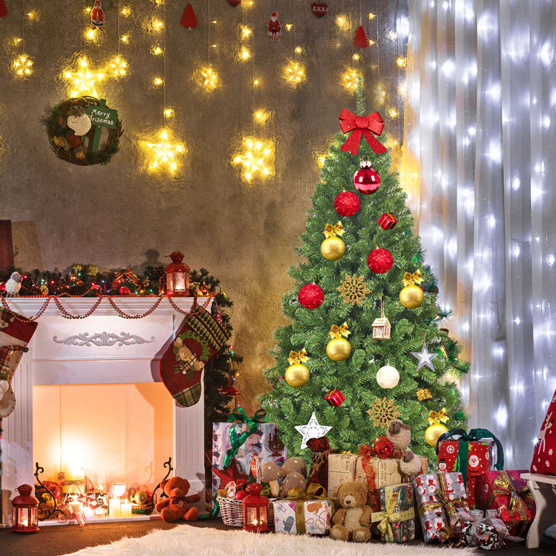 Arbre de Noël vert pin artificiel cachemire, H 6 pi