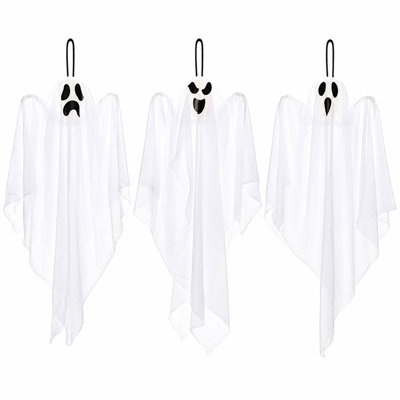 Décoration fantômes suspendus 3 x 27,5 po Halloween