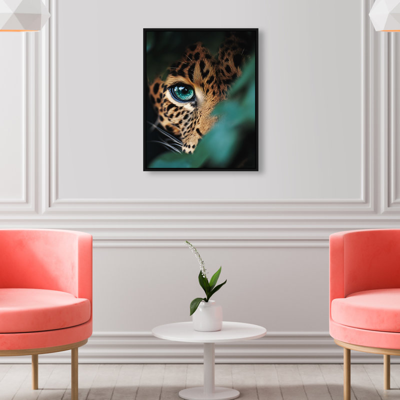 Jungle Watcher I Animals Canvas Print by Oliver Gal, Black Frame, 16 x 20, 17"H x 21"W, Black Floater Frame