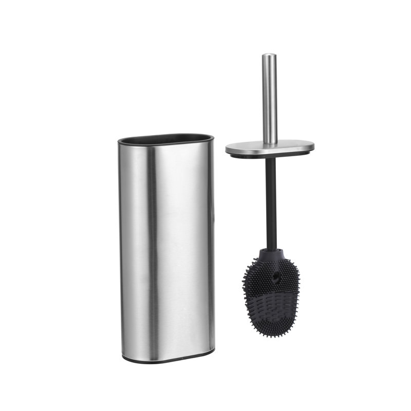 Ladue Toilet Brush & Holder, Satin Chrome
