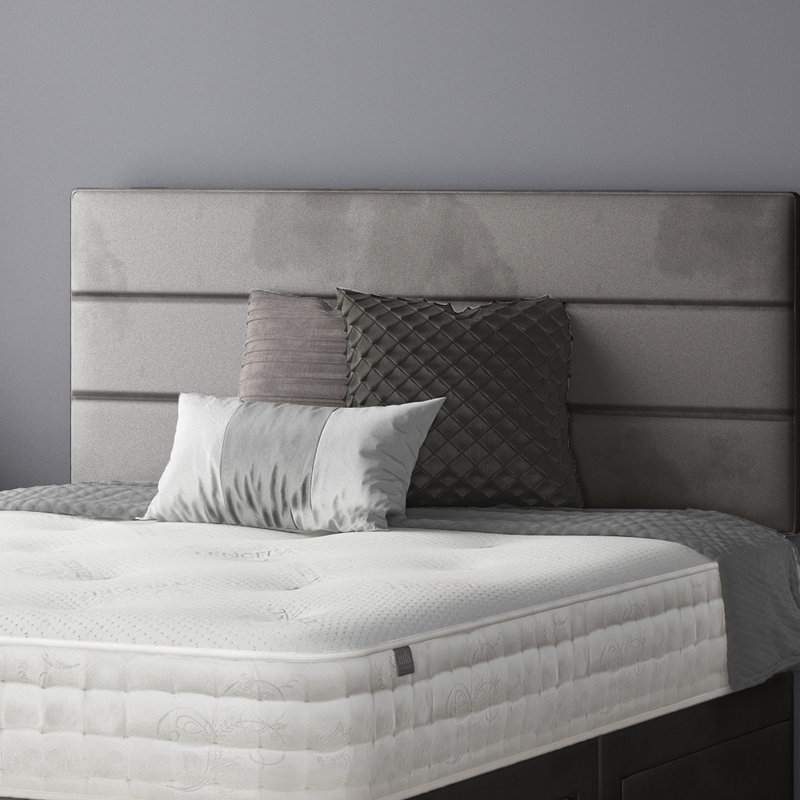 Hayder Divan Bed Base, Double (4'6), No Drawer, Grey