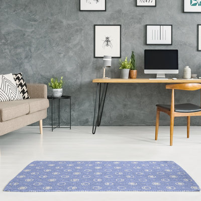 Tapis mauve/gris lune phases