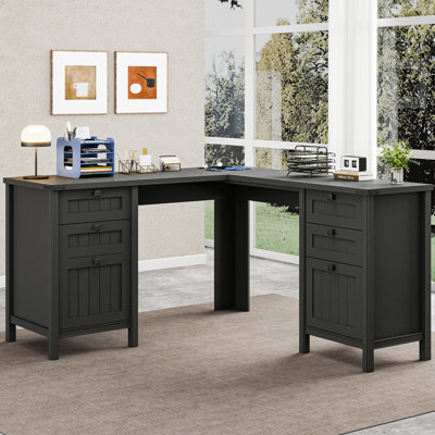 Farmhouse L-shaped Executive Desk