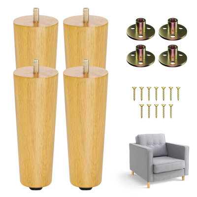 Abernon 4 Round Natural Wood Legs