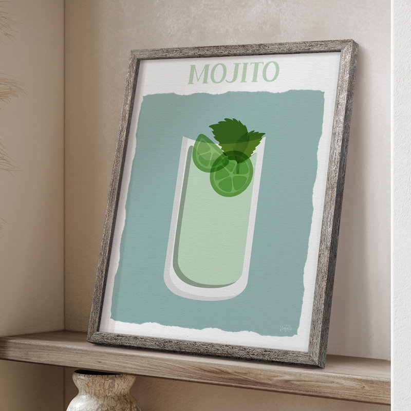 Mojito Framed Print - Solid Wood, 11" H x 9" W