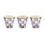Violet Check Herb Pots