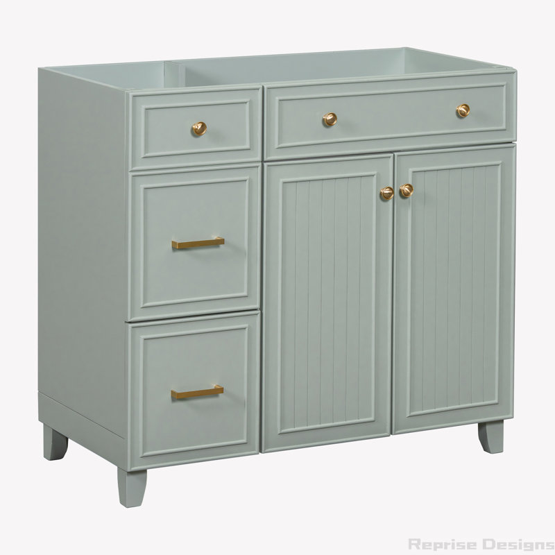 Base de meuble-lavabo simple 35,4 po seulement, Vert