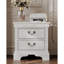 Table de chevet en bois classique, 2 tiroirs de rangement, L 22 po, bois massif-132976458