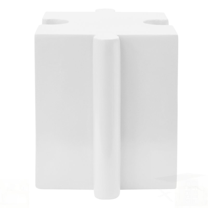 Table d'appoint casse-tête, table modulaire à bord concave MGO, Blanc