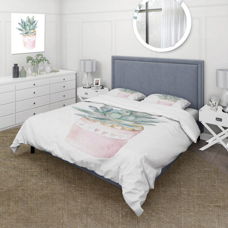 Ensemble de housse de couette en microfibre vert / gris, Housse de couette simple + 1 taie décorative stan
