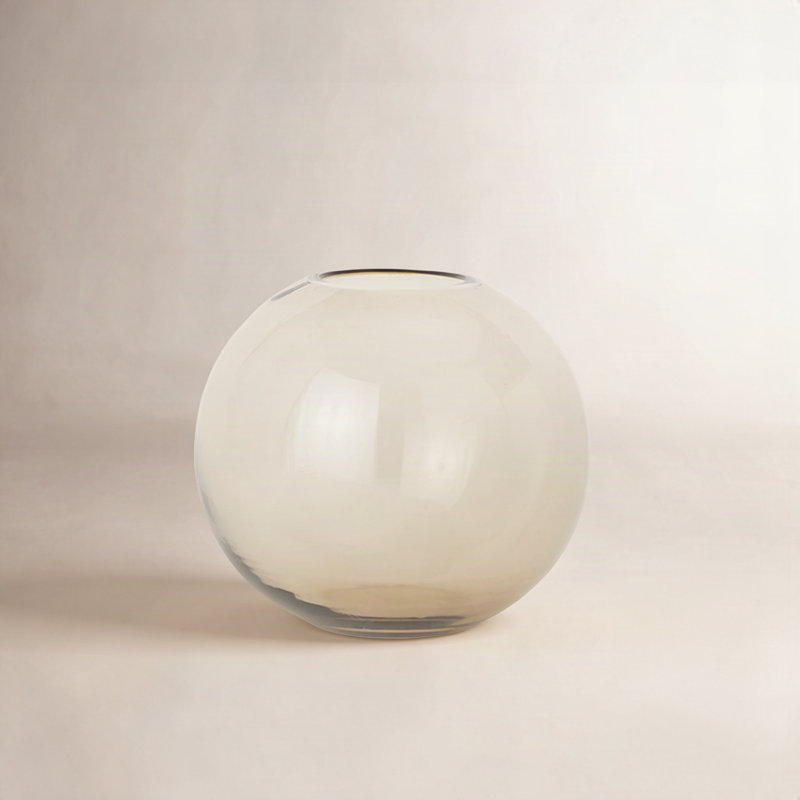 Vase de table Aurora, Fumée, H 6 po x l 6 po x P 6 po