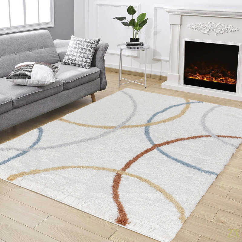 Poil long Loft 3 po X 7 pi Tapis à poils longs, Rectangle 5 pi 3 po x 6 pi 12 po