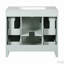 Meuble-lavabo vert 36 po avec lavabo en céramique, tablette réglable et tiroirs