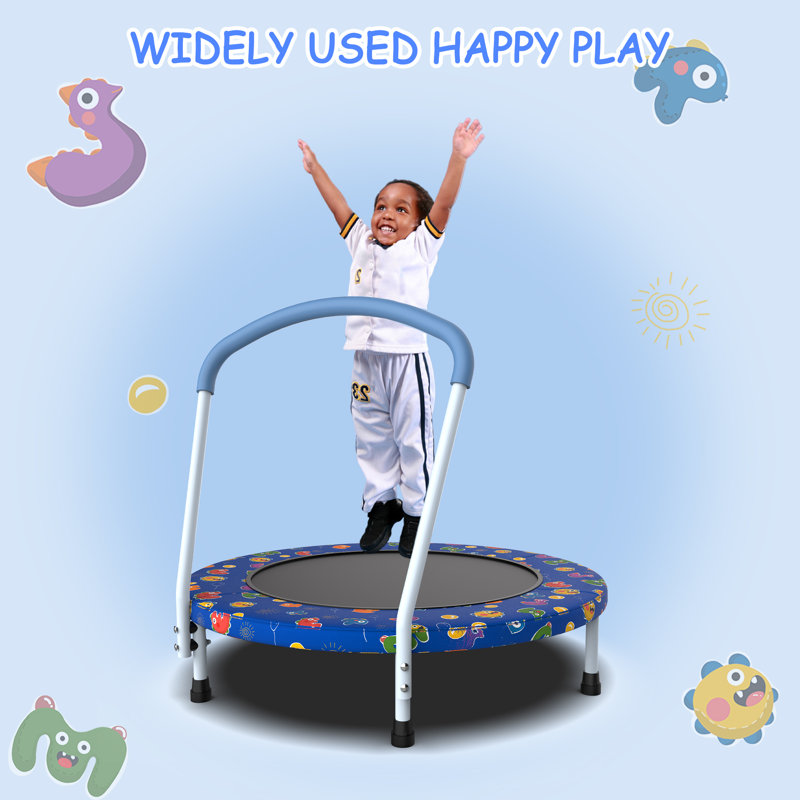 Mini trampoline d'intérieur pour enfants de 36 à 36 ans avec poignée amusante pour les enfants