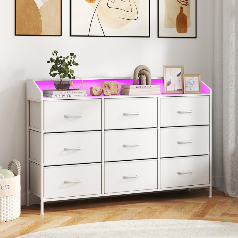 126cm W 9 - Drawer Chest of Drawers