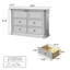 Commode double 100% bois massif 47 tiroirs 47 po