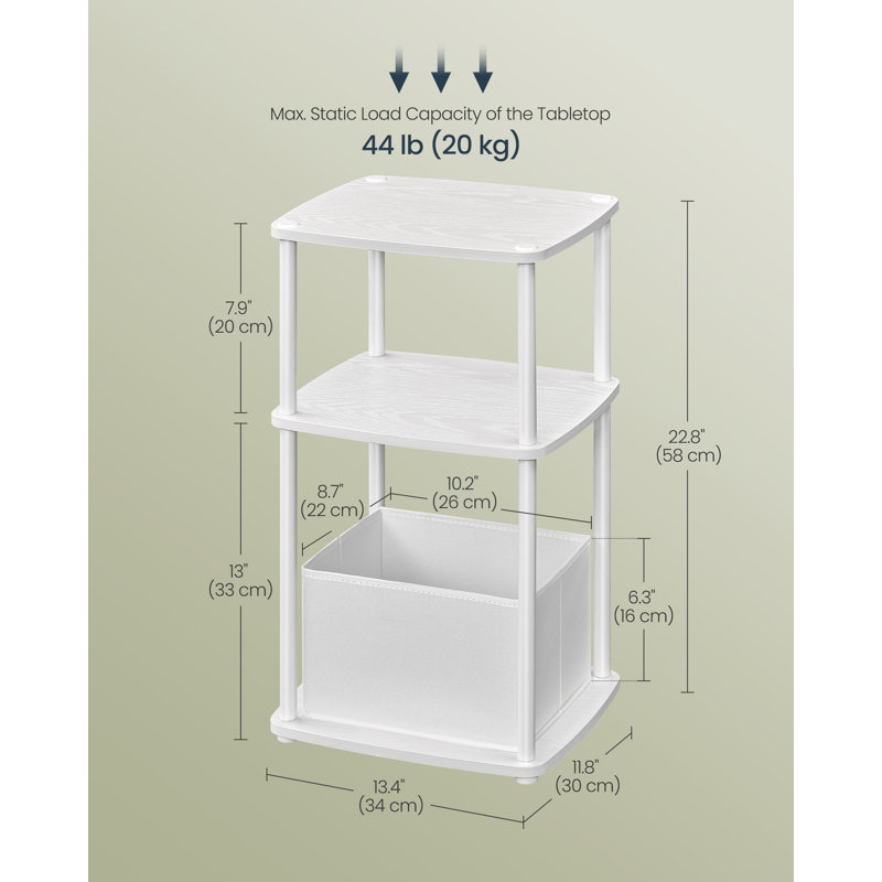 Table d'appoint, Blanc neige / blanc