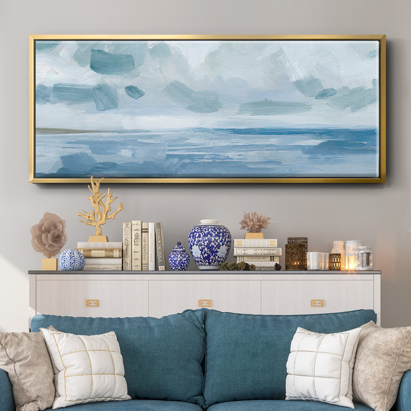Calm Seascape I- Framed Canvas