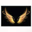 «Golden Angel Wings on Black», reproduction d'impression sur toile tendue-26689421