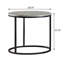 Table de bout ronde en faux marbre gris