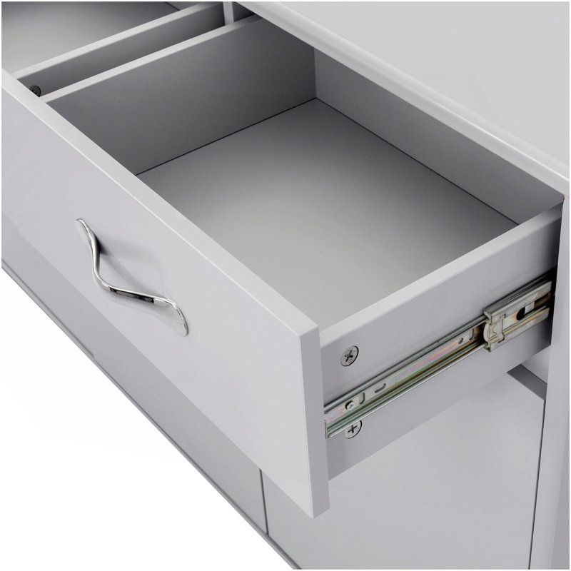 Three Doors Side Table-Grey