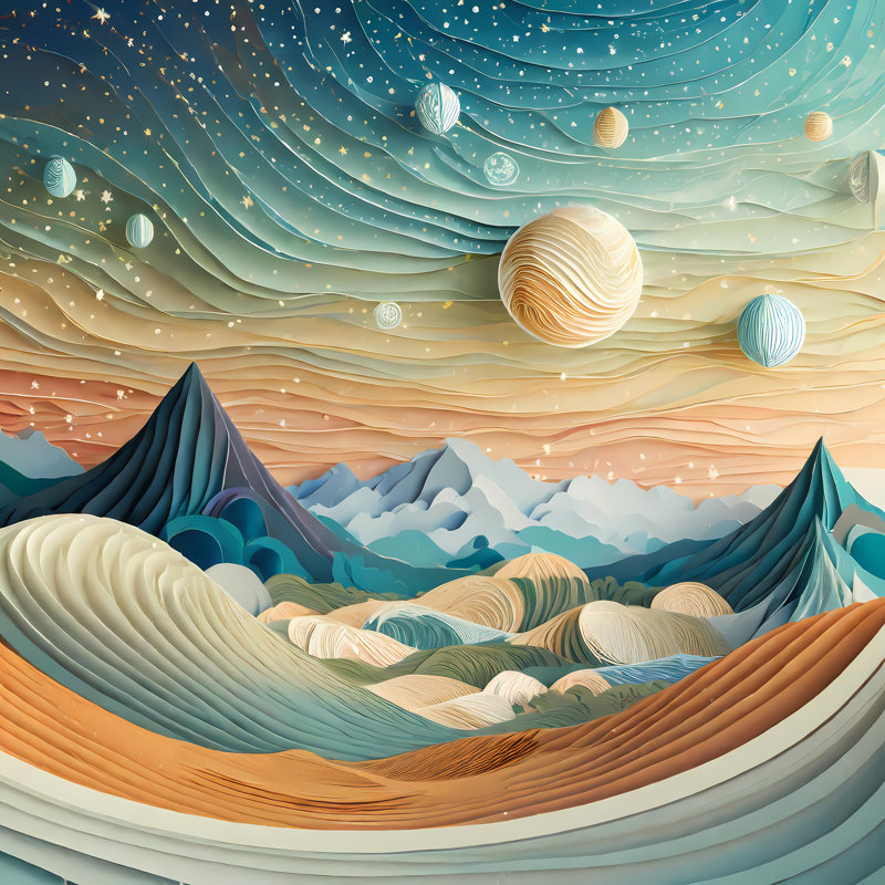 Planetary Dreamscape, 42" H x 42" W
