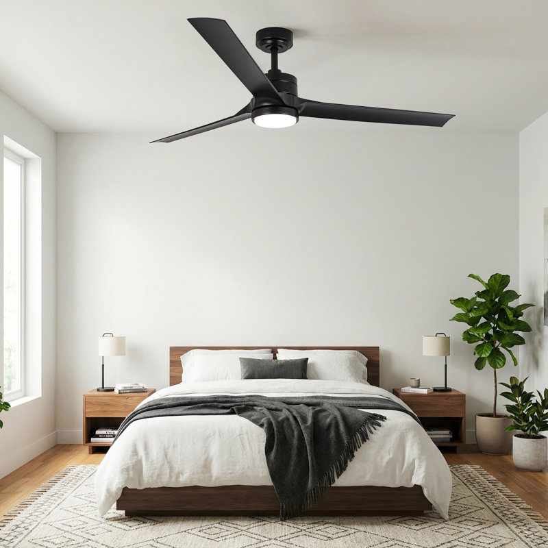 Ventilateur de plafond moderne à hélice à intensité variable avec lumières DEL et télécommande Vaczon 60 "