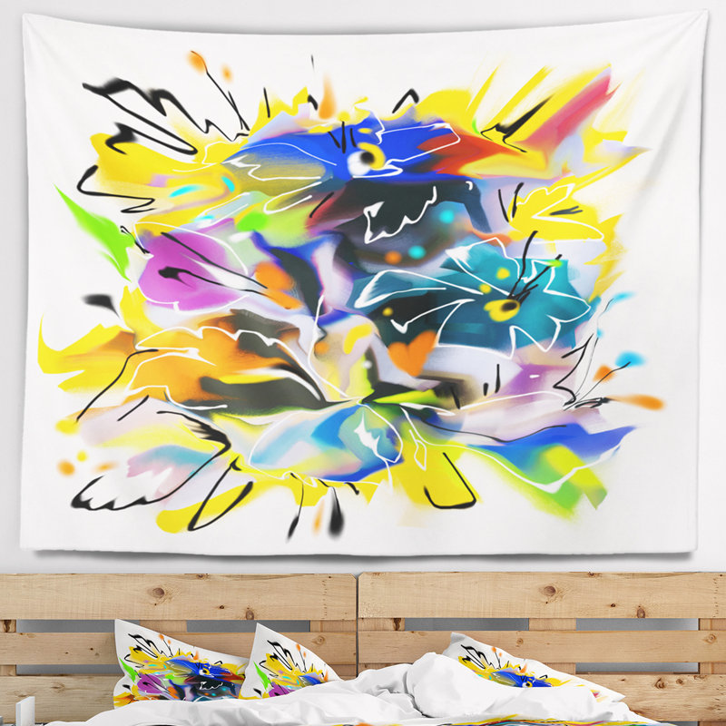 Tapisserie de conception en polyester avec accessoires suspendus inclus, H 32 po x l 39 po
