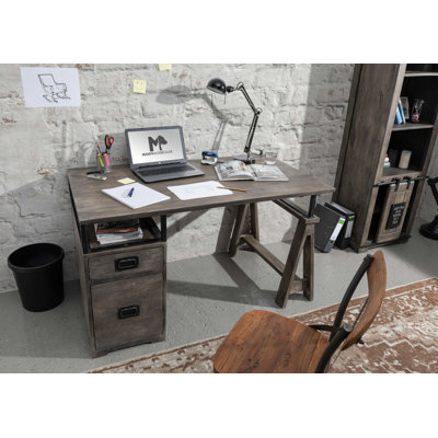 Railway Solid Wood Writing Desk