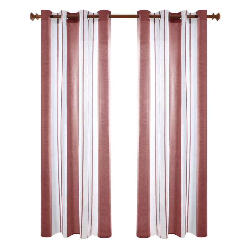 Dearious Sheer Curtain Pair, Width 140 x Drop 229 cm, Red