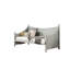 Lit de jour simple transitionnel gris clair avec moulures et poteaux