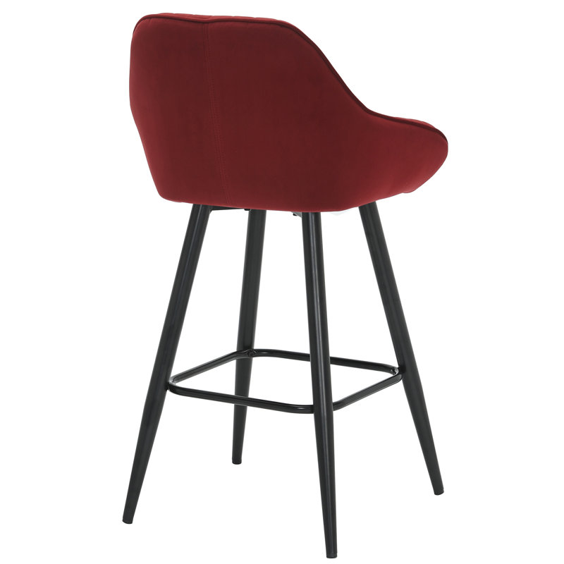 Upholstered Velvet Bar Stool
