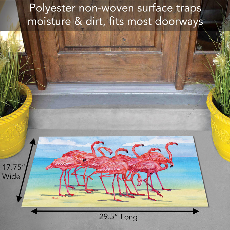 Tapis d'entrée / extérieur Flamingo Horizon
