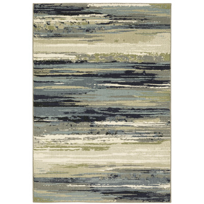 Tapis d'intérieur moderne bleu / vert Sloane