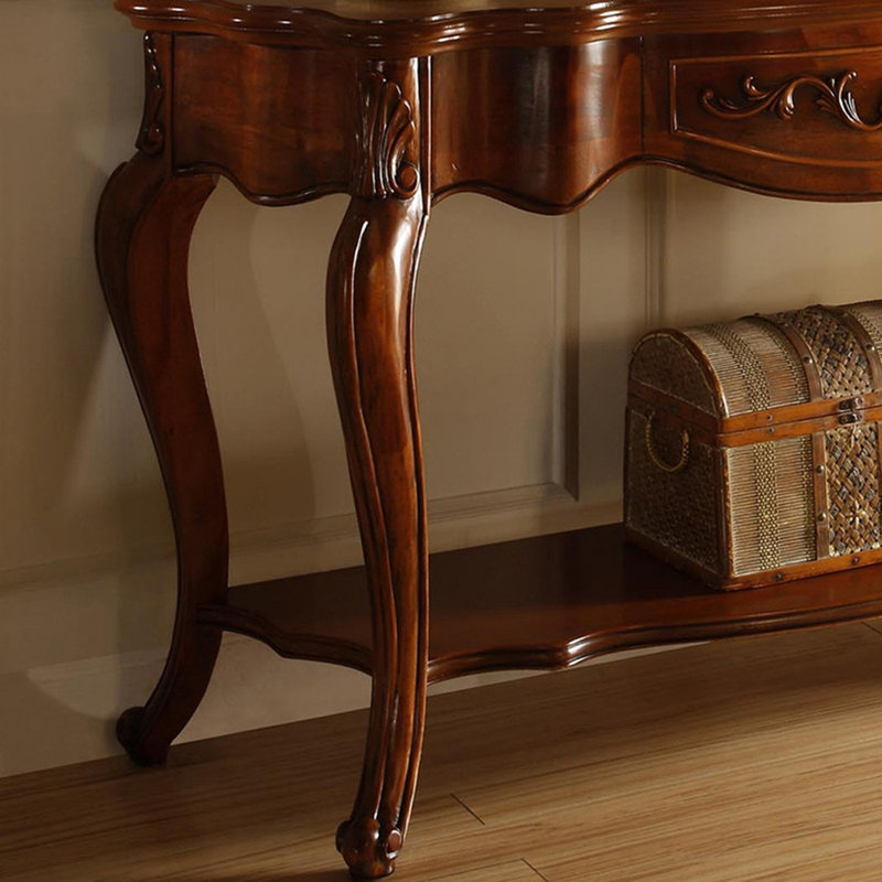 Console en bois de style américain, H 31,5 po x l 55 po x P 18 po