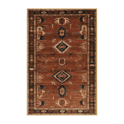 Machine Washable Persian Brown Area Rug